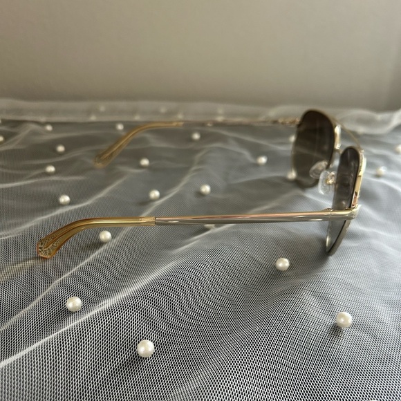 Kate Spade Emmaline Silver Aviator Sunglasses NWOT